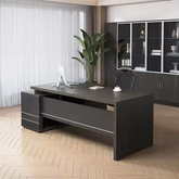 Maximilian Office Desk - Gray Oak